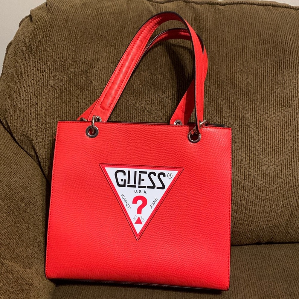 Brand new red Guess purse